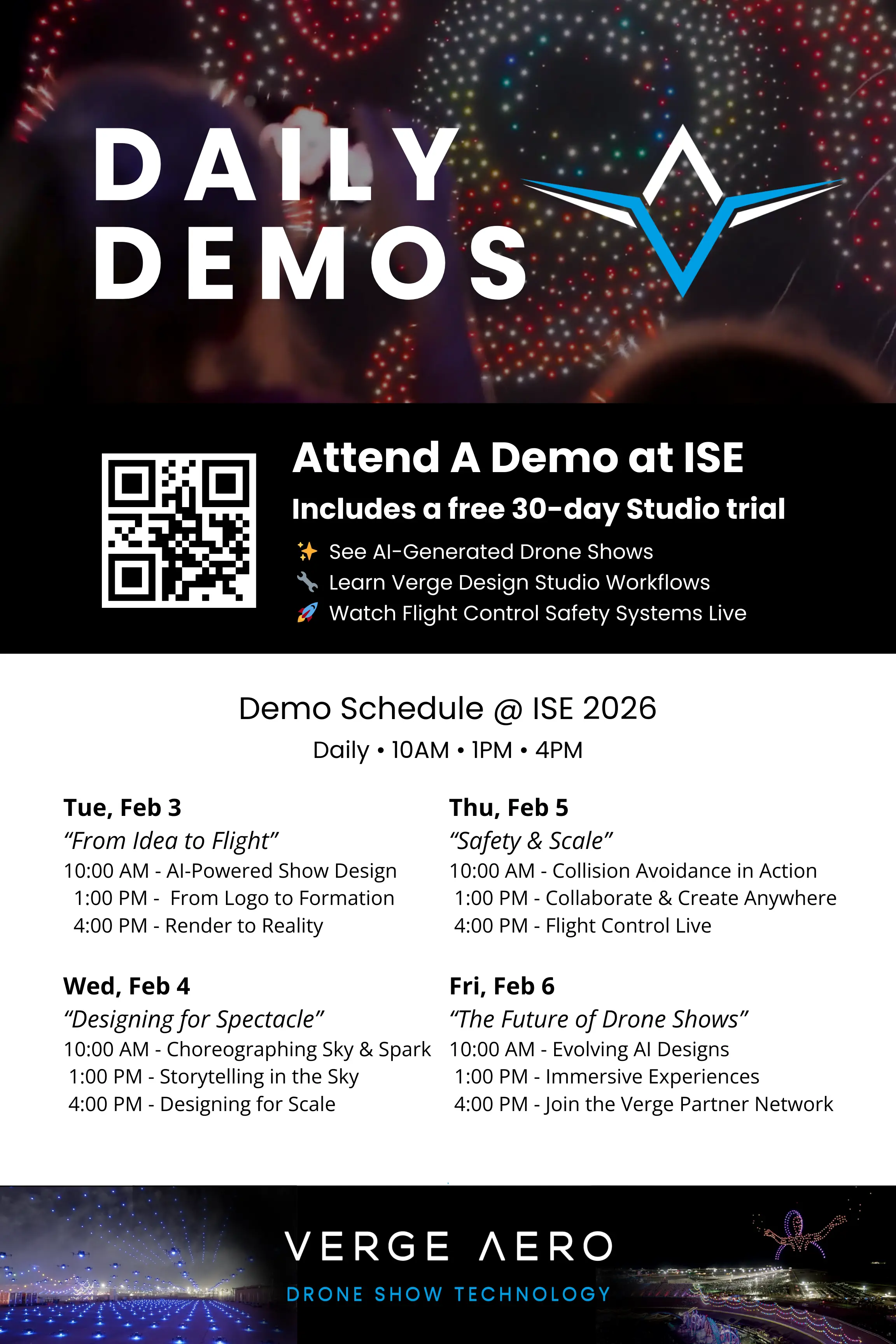 Verge ISE 2026 Demo Signup Poster