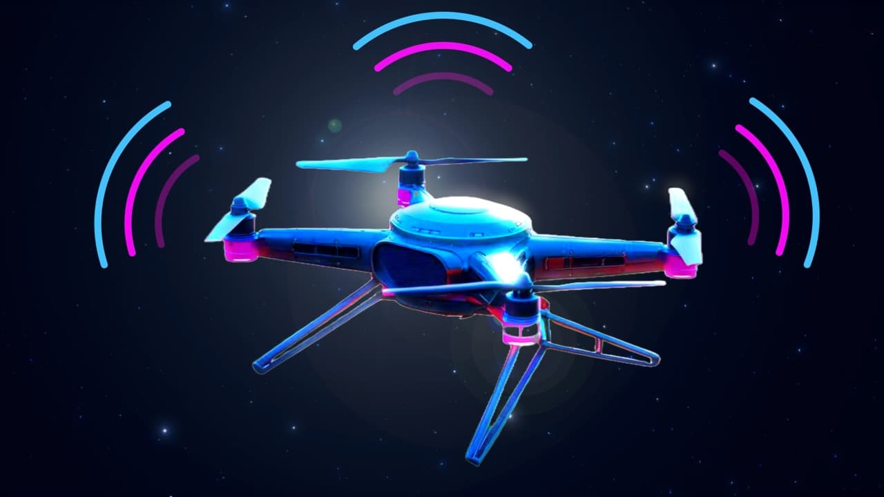 Drone show radio communication system — dual-band telemetry and long-range radio links